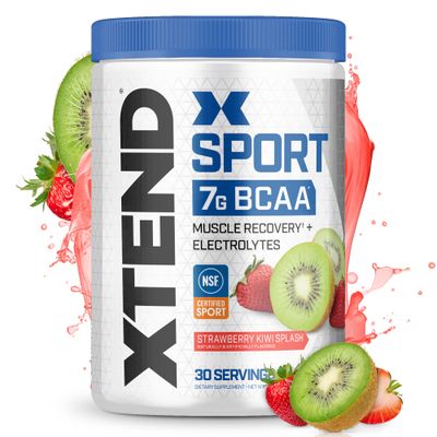 XTEND Sport BCAA Powder Strawberry Kiwi Splash - Electrolyte Powder for Recovery &amp; Hydration with Amino Acids - 30 Servings