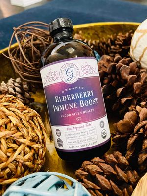God Given Health Elderberry Immune Boost - 16oz - Pure Elderberry Syrup for Immune Support - Organic, Non-GMO, Gluten-Free