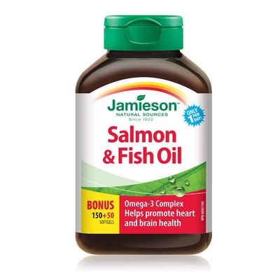 Jamieson Salmon &amp; Fish Oils Omega-3 Complex 200ct Bottle 1,000 mg