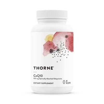 THORNE CoQ10 (Formerly Q-Best 100) - 100mg Optimally Absorbed Ubiquinone - Gluten-Free Dietary Supplement Support for Heart Health &amp; Brain Function - 60 Gelcaps