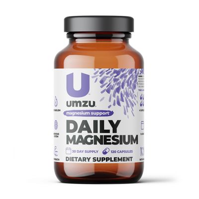 UMZU Daily Magnesium | Potent Bioavailable Magnesium Complex for Healthy Metabolism, Sustained Energy, Exercise Performance &amp; Sleep Support (30 Day Supply | 120 Capsules)