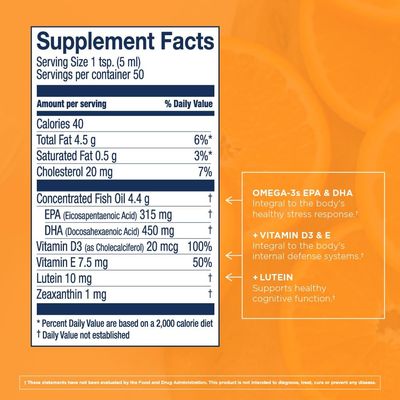 Wiley's Finest Wild Alaskan Fish Oil Cod Liver Oil - Orange Flavored Omega-3 Fish Oil Supplement - 755mg Omega-3s - 8.45 Oz (50 Servings)