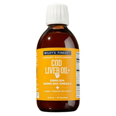 Wiley&#39;s Finest Wild Alaskan Fish Oil Cod Liver Oil - Orange Flavored Omega-3 Fish Oil Supplement - 755mg Omega-3s - 8.45 Oz (50 Servings)
