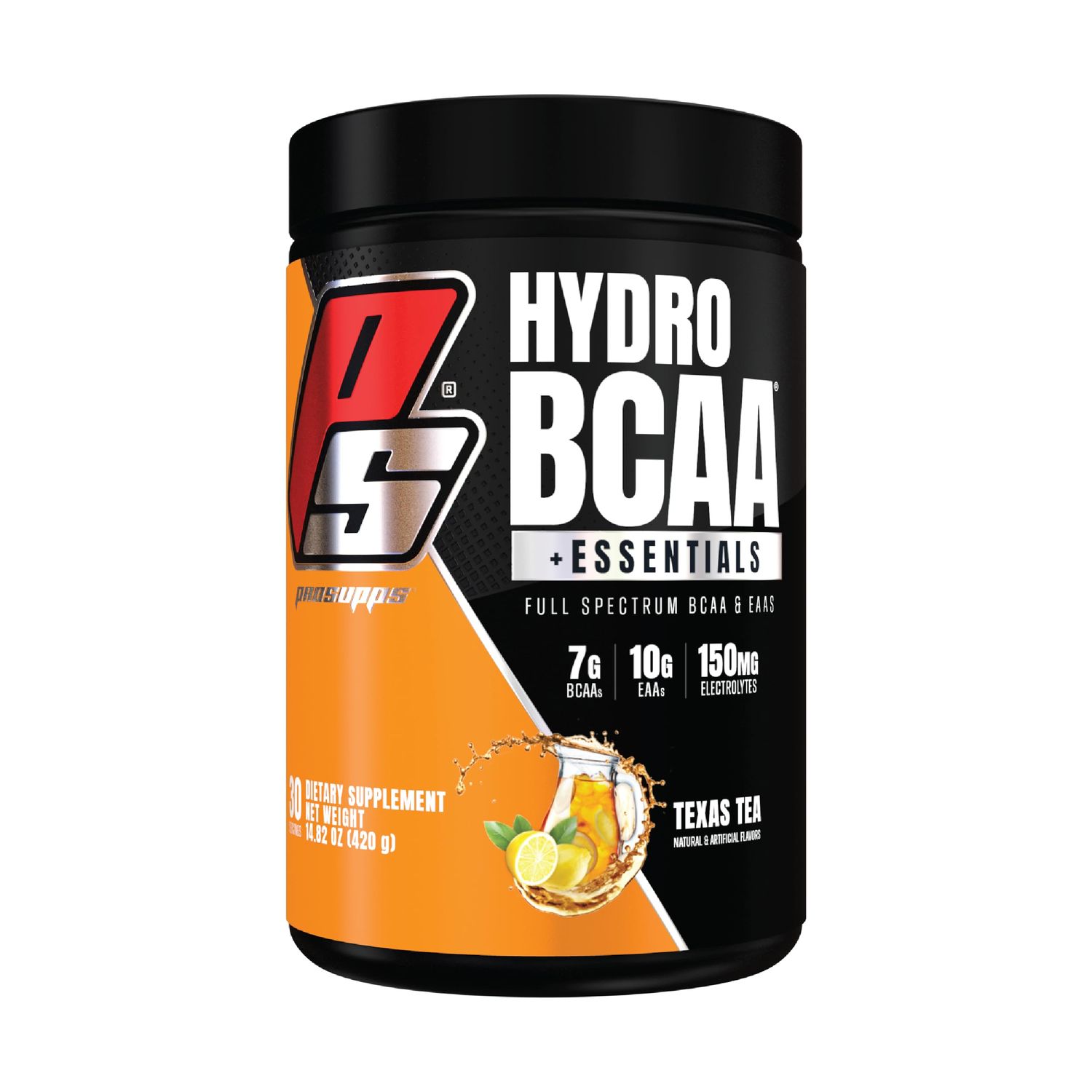 ProSupps HydroBCAA BCAA/EAA Full Spectrum Matrix, 7g BCAAs, 3g EAAs, 0g Sugar, 0g Carbs, 30 Servings, (Texas Tea Flavor)