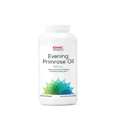 GNC Women&#39;s Evening Primrose Oil (EPO) 1300 mg | Supports Hormonal Balance, Immunity, Healthy Skin and Heart Health | Daily Vitamin | 180 Softgel Capsules