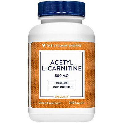 Acetyl-L-Carnitine 500mg - Supports Healthy Brain &amp; Memory Function, Promotes Energy Production - Carnipure Offers Purest Form of L-Carnitine (240 Capsules) by The Vitamin Shoppe