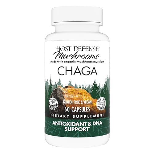 Host Defense Chaga Capsules - Immune System Support Supplement - Chaga Mushroom Capsules for Antioxidant Activity Support - Dietary Mushroom Supplement - 60 Capsules (30 Servings)*