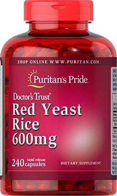Puritan&#39;s Pride Doctors Trust Red Yeast Rice 600mg, Dietary Supplement, 240 Rapid Release Capsules