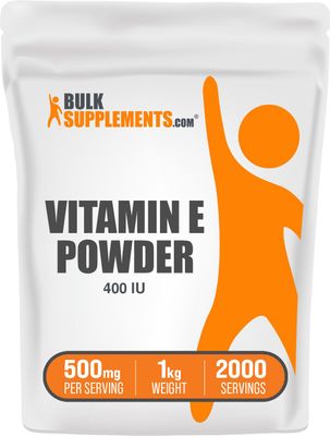 BulkSupplements.com Vitamin E 400 IU Powder - as D-Alpha Tocopherol, Vitamin E Supplements, Vitamin E Powder - Gluten Free, 500mg per Serving, 1kg (2.2 lbs) (Pack of 1)