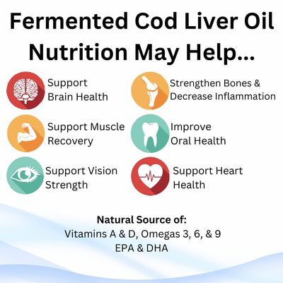 Green Pasture - Fermented Cod Liver Oil Liquid - 6 fl. oz. Vitamin A Vitamin D Omega 3 Omega 6 Omega 9 (6oz Cinnamon)