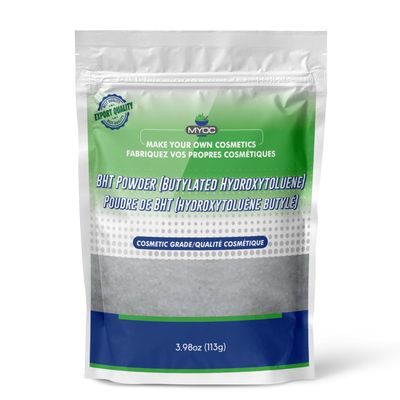 MYOC BHT Powder - 113g (3.98 Oz) | Premium Butylated Hydroxytoluene (BHT) Powder for Cosmetics - Paraben-Free Formula