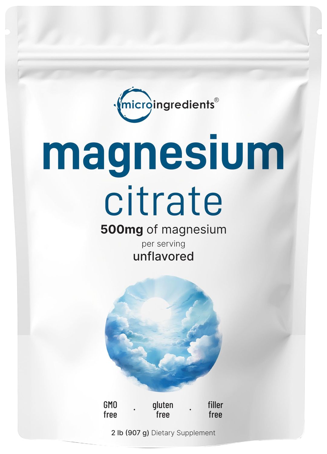Pure Magnesium Citrate Powder (Citrato de Magnesio en polvo), 2 Pounds (32 Ounce), Pure and Filler Free, Relaxation and Nutrient Utilization, Vegan