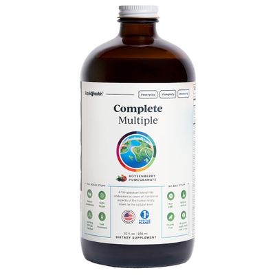 LIQUIDHEALTH Complete Multiple Adult Liquid Multivitamin - Essential Vitamins, Minerals &amp; Nutrients, Immune Support, Gut Health, Energy, Detox - Great Taste, Vegan, Non-GMO, Sugar-Free (32 oz)
