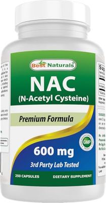 Best Naturals NAC N-Acetyl-Cysteine 600 mg 250 Capsules