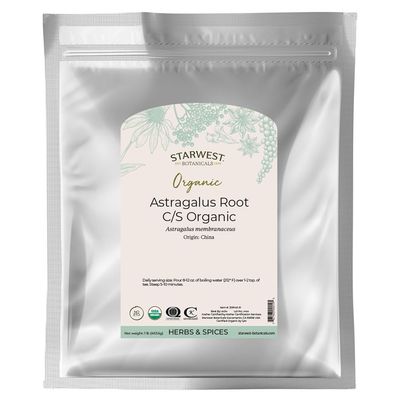 Starwest Botanicals Organic Astragalus Root Cut and Sifted, 1 Pound Bulk