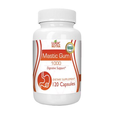 Logic Nutra Premium Mastic Gum Capsules - Natural Gastrointestinal Support Supplement, 1000mg Per Serving - 120 Capsules (1 Bottle)