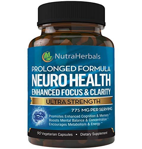 Brain Booster Supplement -90 Day Supply- Nootropics Mental Clarity, Memory &amp; Focus. Scientifically Formulated for Prolonged Performance - DMAE, Bacopa Monnieri, Rhodiola Rosea.