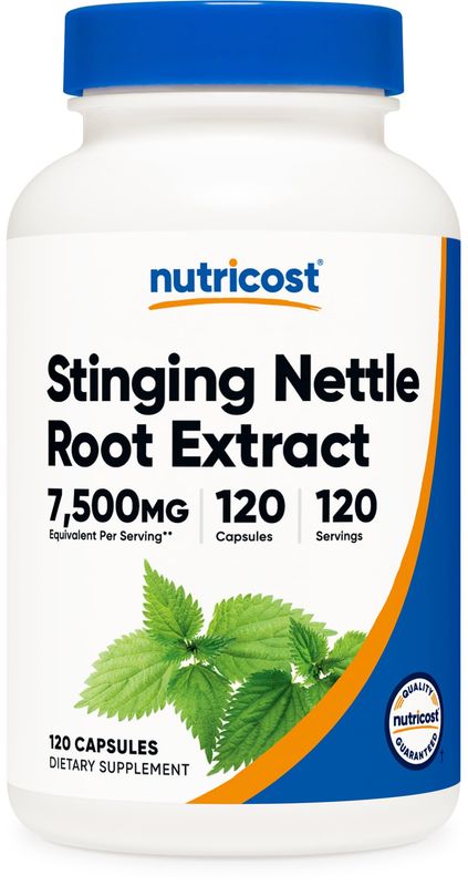 Nutricost Stinging Nettle Root Extract 7500mg, 120 Capsules - Vegetarian Friendly, Non-GMO, Gluten Free (750mg of 10:1 Extract)