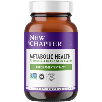 New Chapter Metabolic Health, Golden Black Seed, Black Seed Oil + Turmeric for Healthy Mood, Healthy Weight - 60 ct Vegetarian Capsule
