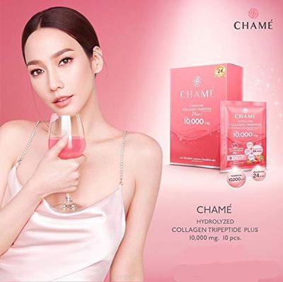 Chame Hydrolyzed Colla Tripeptide Plus 10,000 mg. (10 Sachets) Ready2White