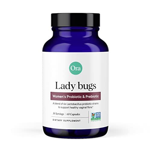 Ora Organic Prebiotics and Probiotics for Women - Lactobacillus for Vaginal and Urinary Tract Health, Contains 16 Billion CFU, 6 Strains - 1 Month Supply, 60 Vegan Probiotic Capsules