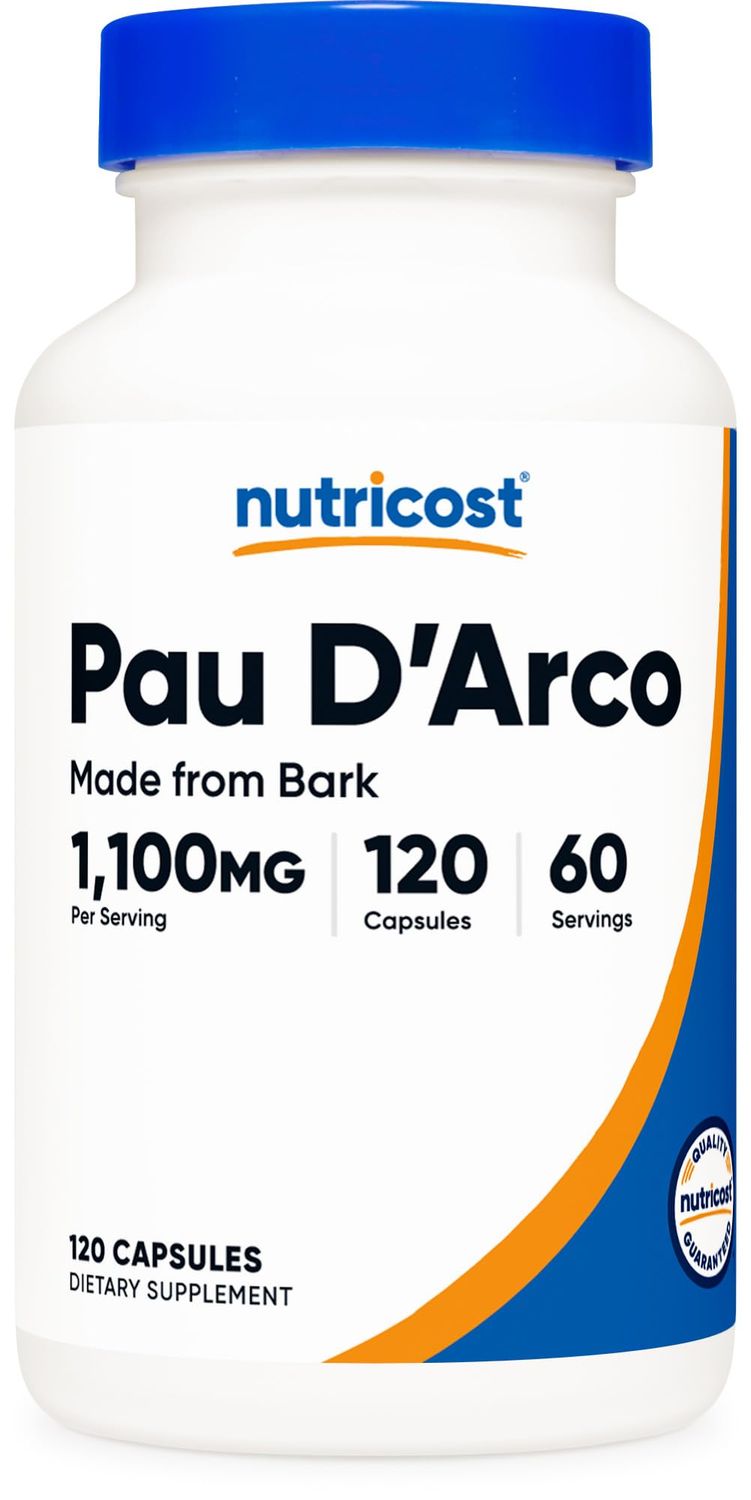 Nutricost PAU D&#39;Arco Inner Bark 1100mg, 120 Vegetarian Capsules (60 Serv) - Non-GMO &amp; Gluten Free