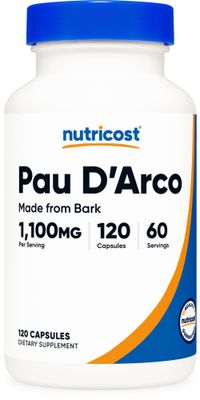 Nutricost PAU D&#39;Arco Inner Bark 1100mg, 120 Vegetarian Capsules (60 Serv) - Non-GMO &amp; Gluten Free