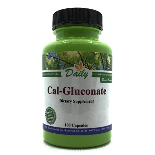 Daily Manufacturing Calcium Gluconate (Certified Kosher) 100 Vegetarian Capsules