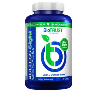 BioTRUST Ageless Sight, Blue Light Protection, Promotes Optimal Eye Health, Visual Performance and Brain Health, Support for Digital Eye Strain, Non-GMO, Gluten-Free, 30 Soft gels