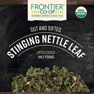 Frontier Co-op Stinging Nettle Leaf, 1/2-Pound, Cut &amp; Sifted for Teas, Soups, Smoothies and Stir Frys (Packaging may vary)