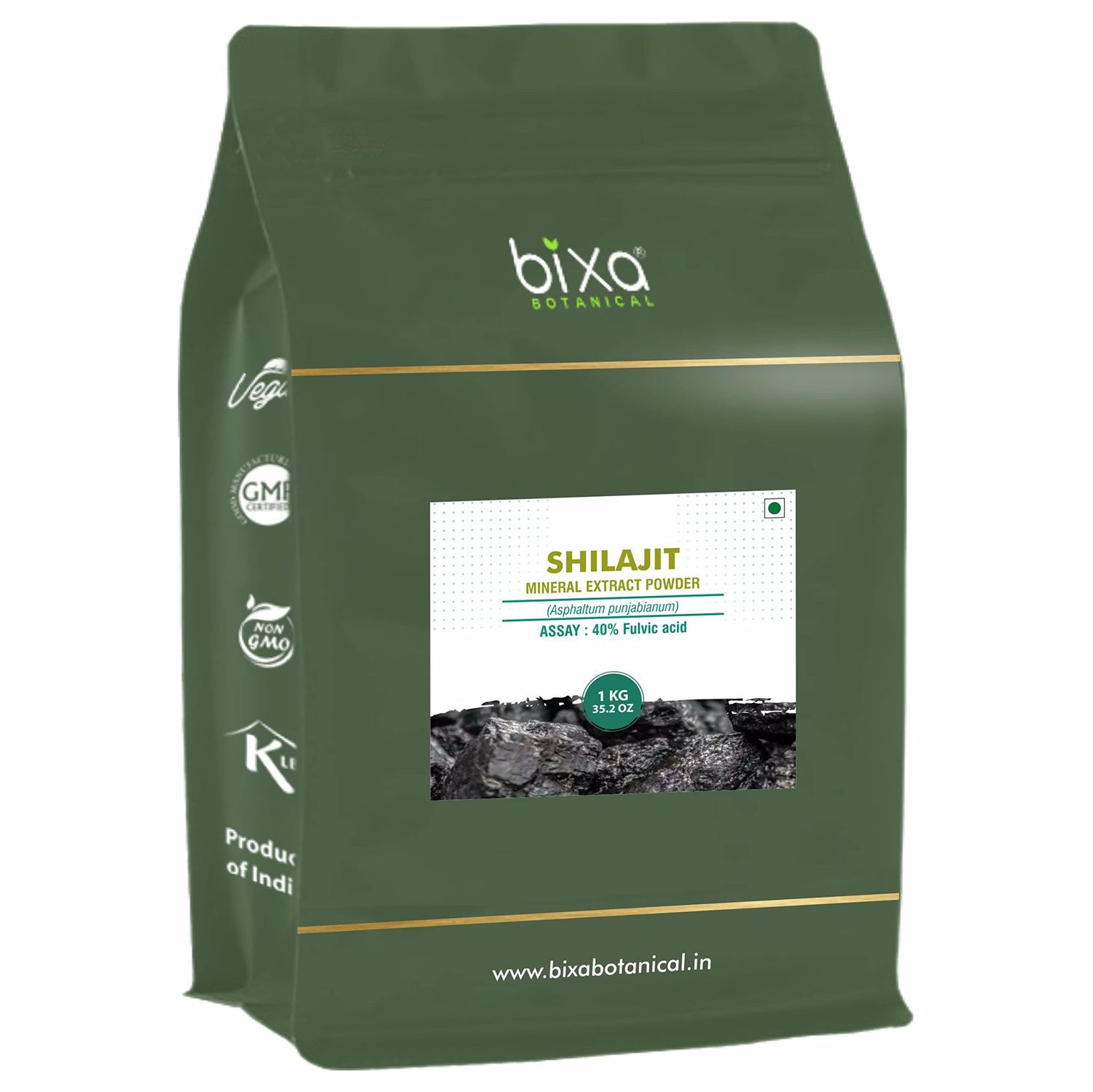 bixa BOTANICAL Shilajit (Asphaltum) Dry Extract - 40% Fulvic Acid by Gravimetry