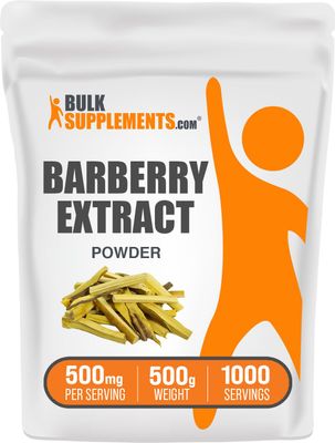 BulkSupplements.com Barberry Extract Powder - Barberry Supplements, Barberry Powder - Herbal Supplement, Gluten Free, 500mg per Serving, 500g (1.1 lbs) (Pack of 1)