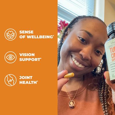Turmeric Saffron Supplements with Cinnamon powder &amp; Cardamom - Antioxidant Joint Support Supplement Contains Turmeric Curcumin with Black Pepper for Mood, Memory, Eye Health &amp; Well-Being - 60 Capsules