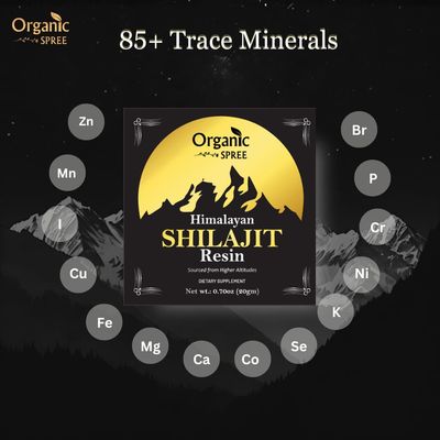 Organic Spree Pure Himalayan Shilajit Resin 20gm (0.70oz) Pure Himalayan Resin with 85+ Trace Minerals, 75%+ Fulvic Acid, Supports Energy, Recovery, Immune Function, and Overall Health