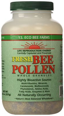 Y.S. Organics Fresh Bee Pollen Whole Granules, 8 Ounce