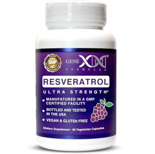 Genex Formulas Resveratrol Supplement Japanese Knotweed 1500mg, Organic Trans-Resveratrol Capsules with BioPerine for Absorption, Gluten-Free, Vegan Supplement for Healthy Aging 90 Capsules