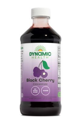 Dynamic Health Pure Black Cherry Unsweetened 100% Juice Concentrate, No Additives or Preservatives, Antioxidant, 8oz (Packaging Varies)