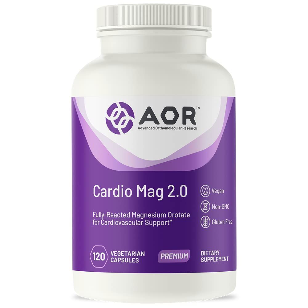 AOR, Cardio Mag 2.0, Supports a Healthy Heart, Muscle Function and Energy, Magnesium Supplement, 30 servings (120 capsules)