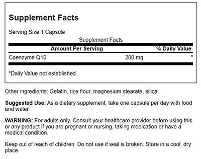 Swanson Coq10 200 200 Milligrams 30 Capsules