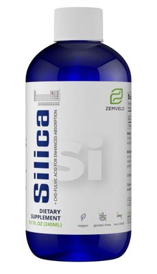 Liquid Ionic Silica - Hair, Skin &amp; Nails Nutrition | Collagen Support | Joint Support for Health Tendons &amp; Cartilage | 8 oz, 48 Day Supply