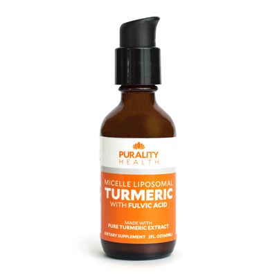 PURALITY HEALTH Liquid Turmeric Supplement, Fulvic Acid, Support Joint Health, Liposomal Enhanced Absorption, Vegan, Month Supply