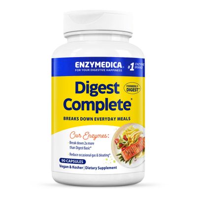 Enzymedica Digest, Full-Range, Everyday Digestive Enzymes, Offers Fast-Acting Gas &amp; Bloating Relief, 90 Count