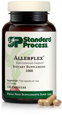 Standard Process Allerplex - Lung Health Support Supplement - Dietary Supplement with Vitamin A &amp; Pneumotrophin PMG - Support Healthy Mucous Membranes - Supports Seasonal Challenges - 150 Capsules