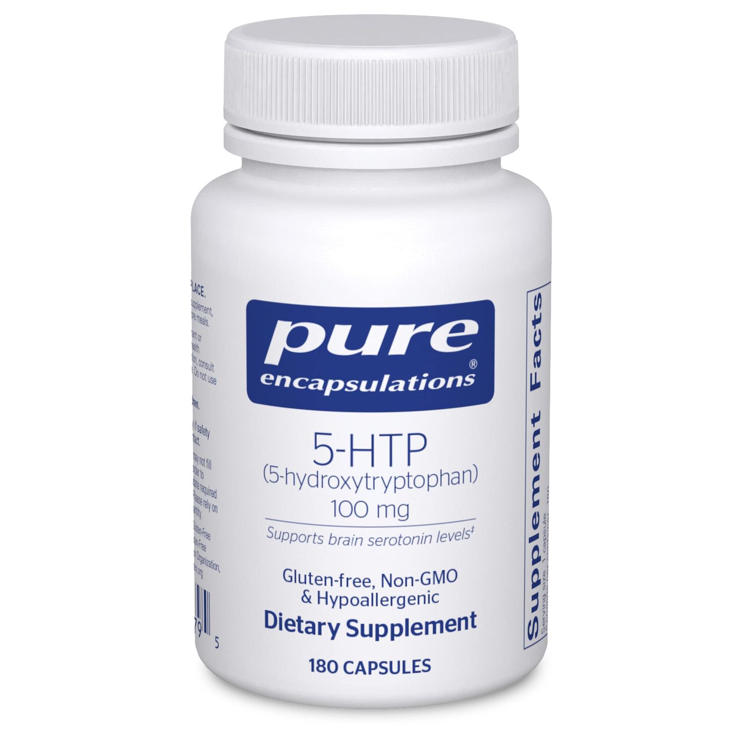 Pure Encapsulations 5-HTP 100 mg - Brain Health, Sleep Regulation &amp; Appetite Support* - 5-Hydroxytryptophan - Gluten Free &amp; Non-GMO - 180 Capsules