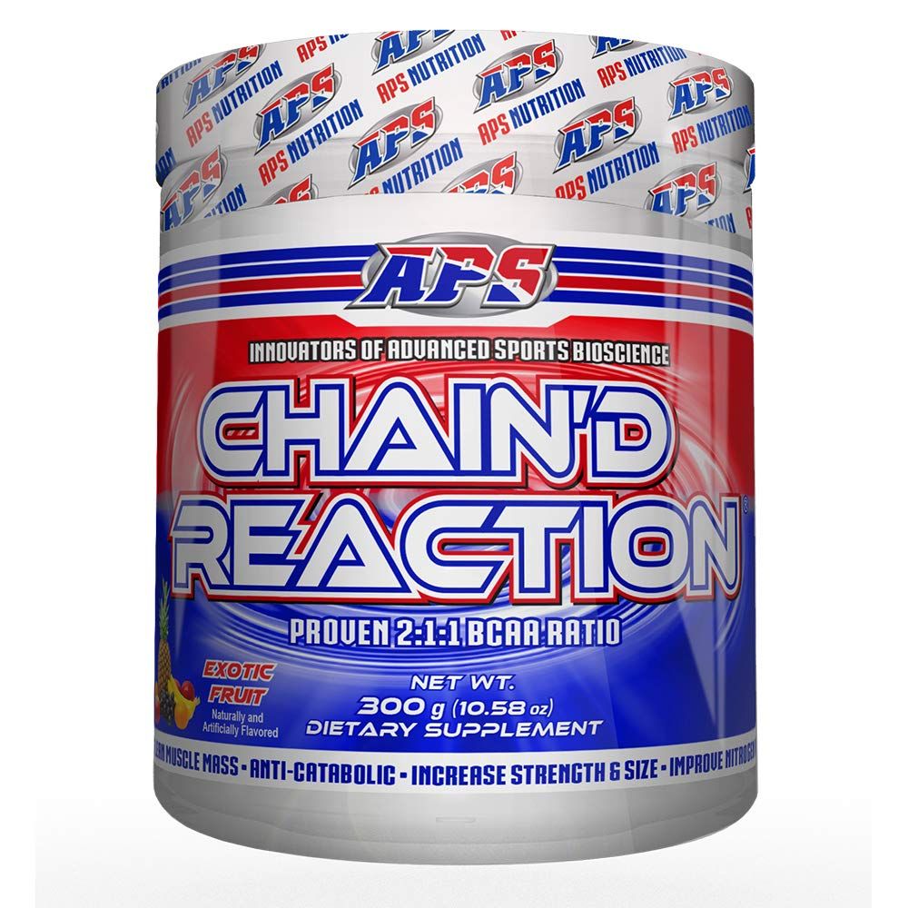 Chain&#39;d Reaction - The Ultimate BCAA Amino Acid Recovery Aid for Muscle Growth, Exotic Fruit, 300 Gram