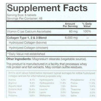 Youtheory Collagen Advanced with Vitamin C, 290 Count (1 Bottle)