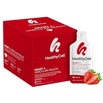 Healthycell Heart &amp; Vascular Health - Heart Health Supplement with Resveratrol, Beet Powder, CoQ10, Omega-3 - Support Healthy Blood Pressure and Cholesterol Levels - Maximum Absorption - 30 Gel Packs