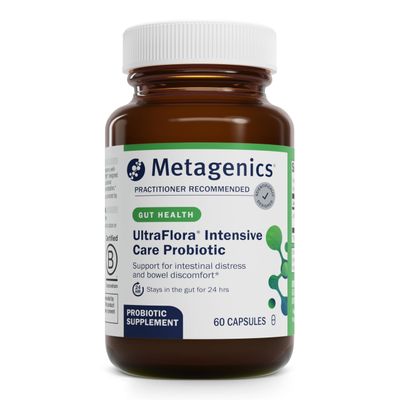 Metagenics UltraFlora Intensive Care Probiotic - Probiotic for Digestive Health* - for Occasional Irritation &amp; Bowel Discomfort* - Immune Support* - Non-GMO &amp; Gluten-Free - 60 Capsules