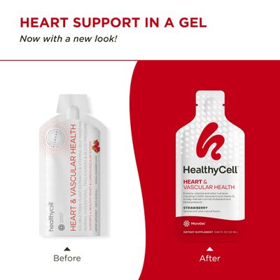 Healthycell Heart &amp; Vascular Health - Heart Health Supplement with Resveratrol, Beet Powder, CoQ10, Omega-3 - Support Healthy Blood Pressure and Cholesterol Levels - Maximum Absorption - 30 Gel Packs