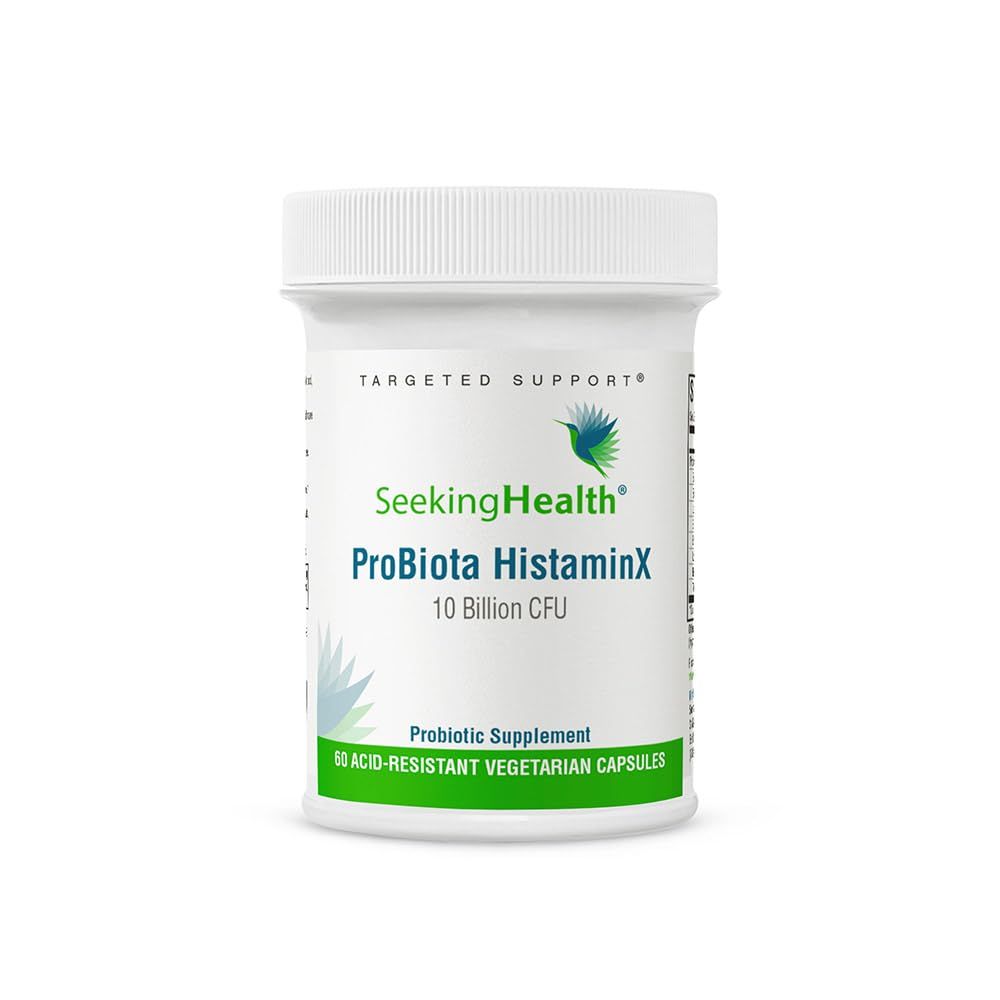 Seeking Health ProBiota HistaminX - Digestion Supplement for Gut Health Support - Support Histamine with Lactobacillus Plantarum &amp; Lactobacillus Salivarius - Support Immune &amp; Skin Health - 60 Capsules